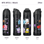 BTS Custom Collection Insulated Water Bottle with Straw
