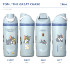 Tom & Jerry Custom Edition Insulated Water Bottle with Straw