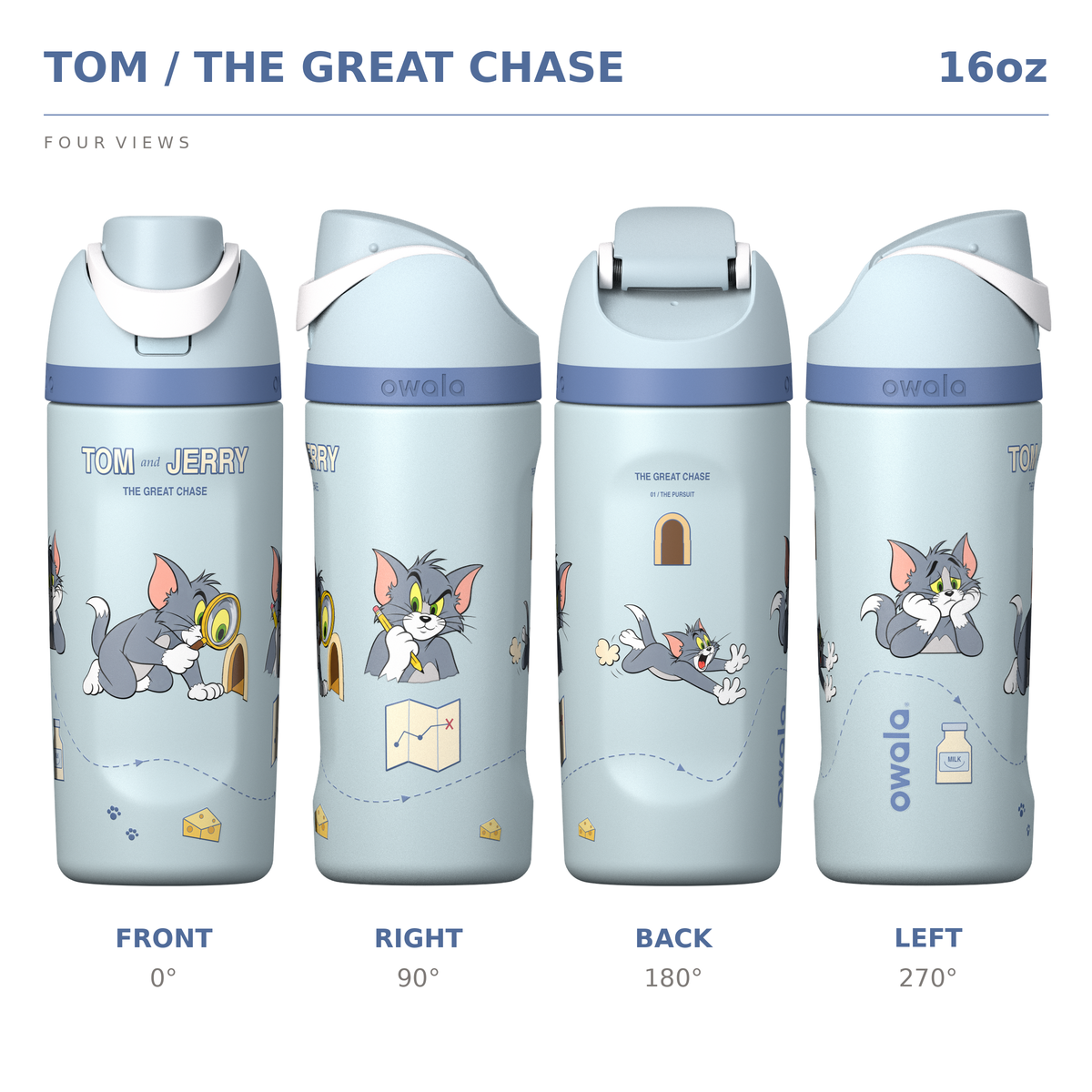Tom & Jerry Custom Edition Insulated Water Bottle with Straw