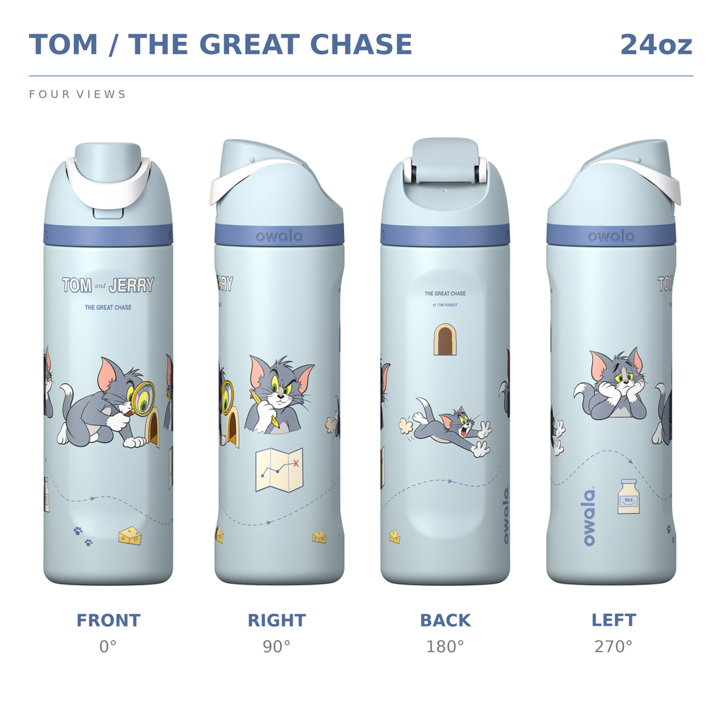 Tom & Jerry Custom Edition Insulated Water Bottle with Straw