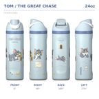 Tom & Jerry Custom Edition Insulated Water Bottle with Straw
